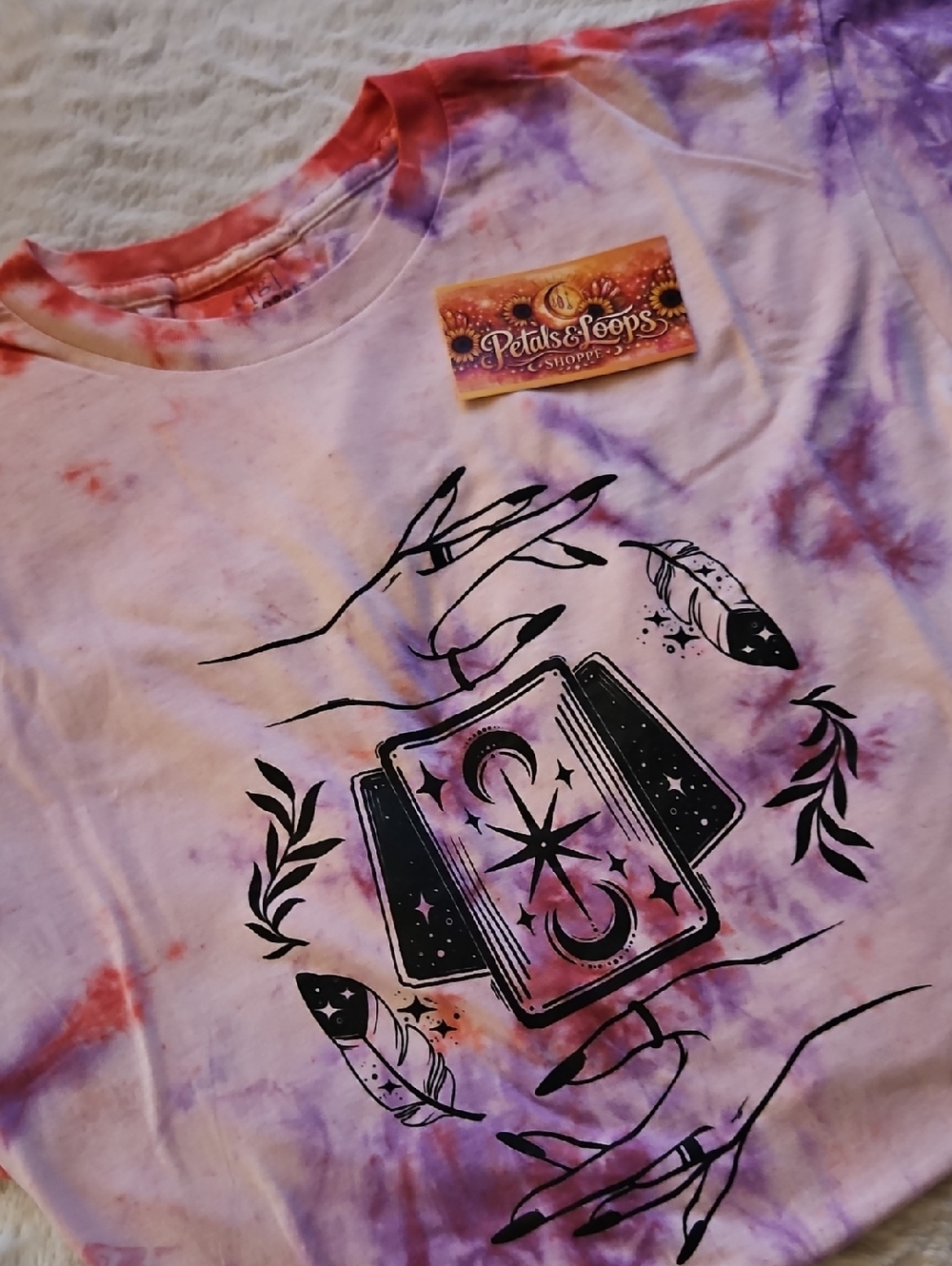 George Tie-Dye Short Sleeve Tee in Purple and Pink